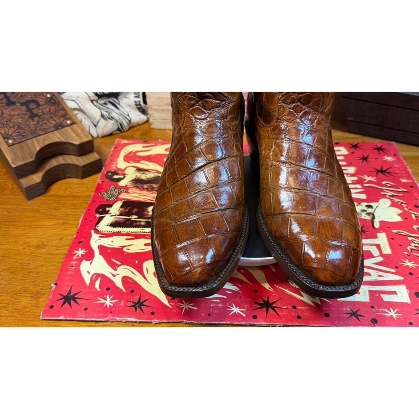 🐊 CUSTOM HANDMADE FULL ALLIGATOR WESTERN BOOTS — SIZE 10 / 10.5D