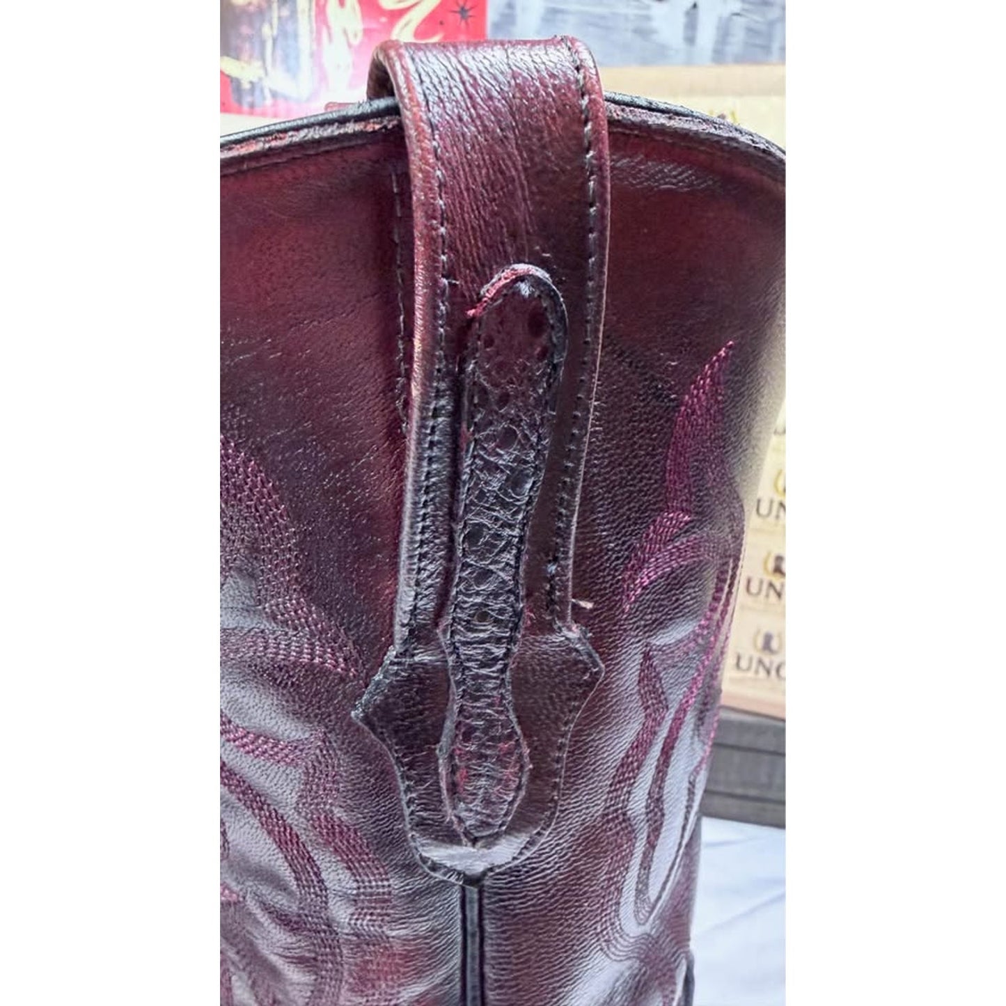 Black Jack Snapping Turtle Boots 11.5D – Black Cherry, Square Toe