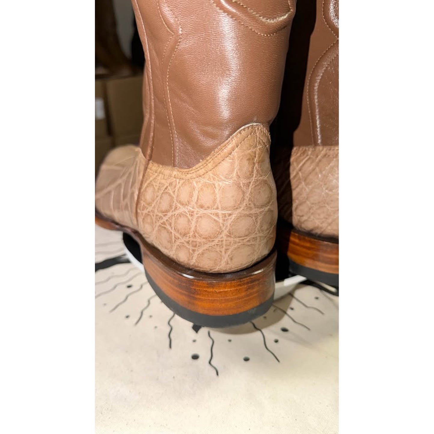 Handmade American Alligator Belly Boots – Size 11.5 – $625