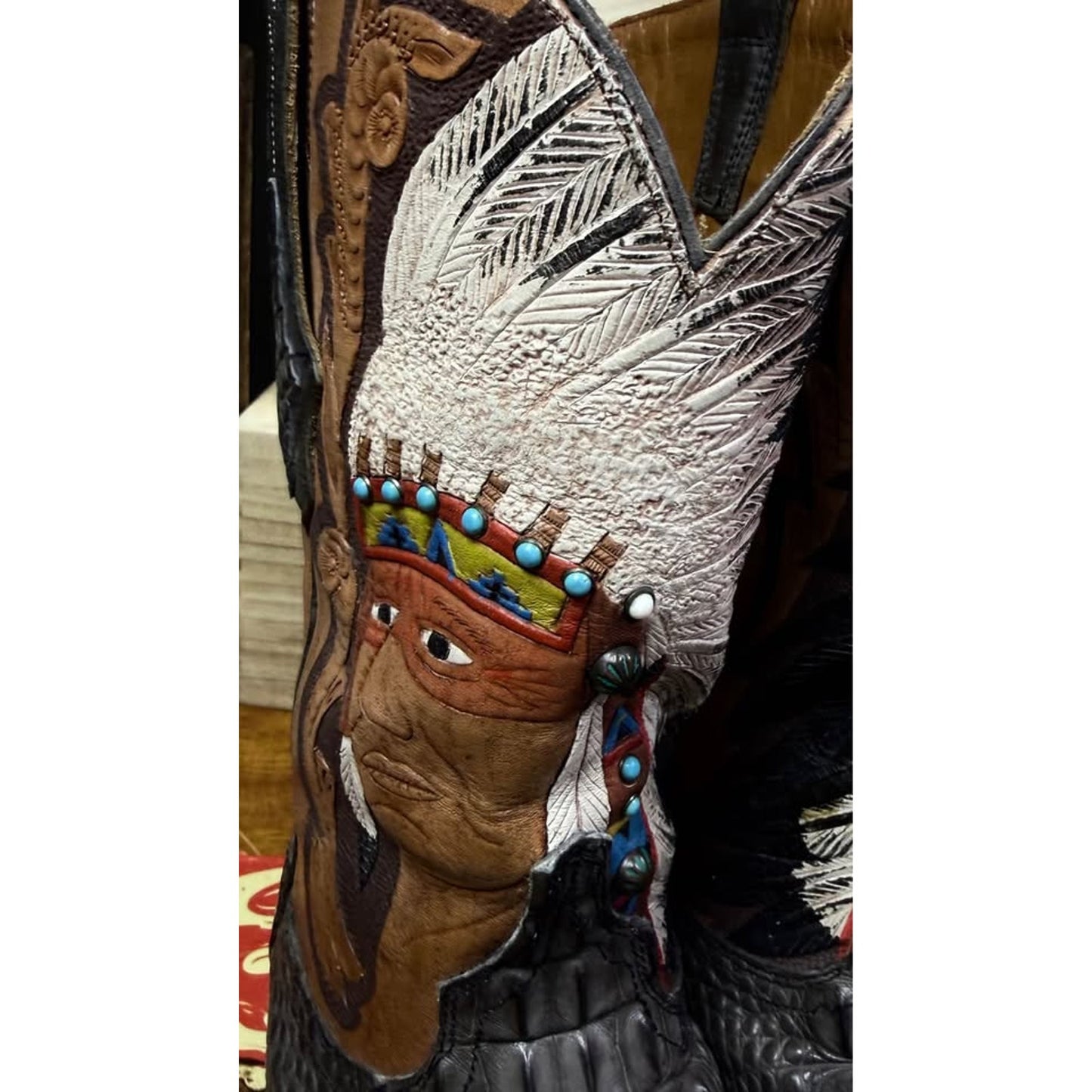 🐊VACCARI HANDMADE CAIMAN HORNBACK “BIG CHIEF” BOOTS — SIZE 11 D