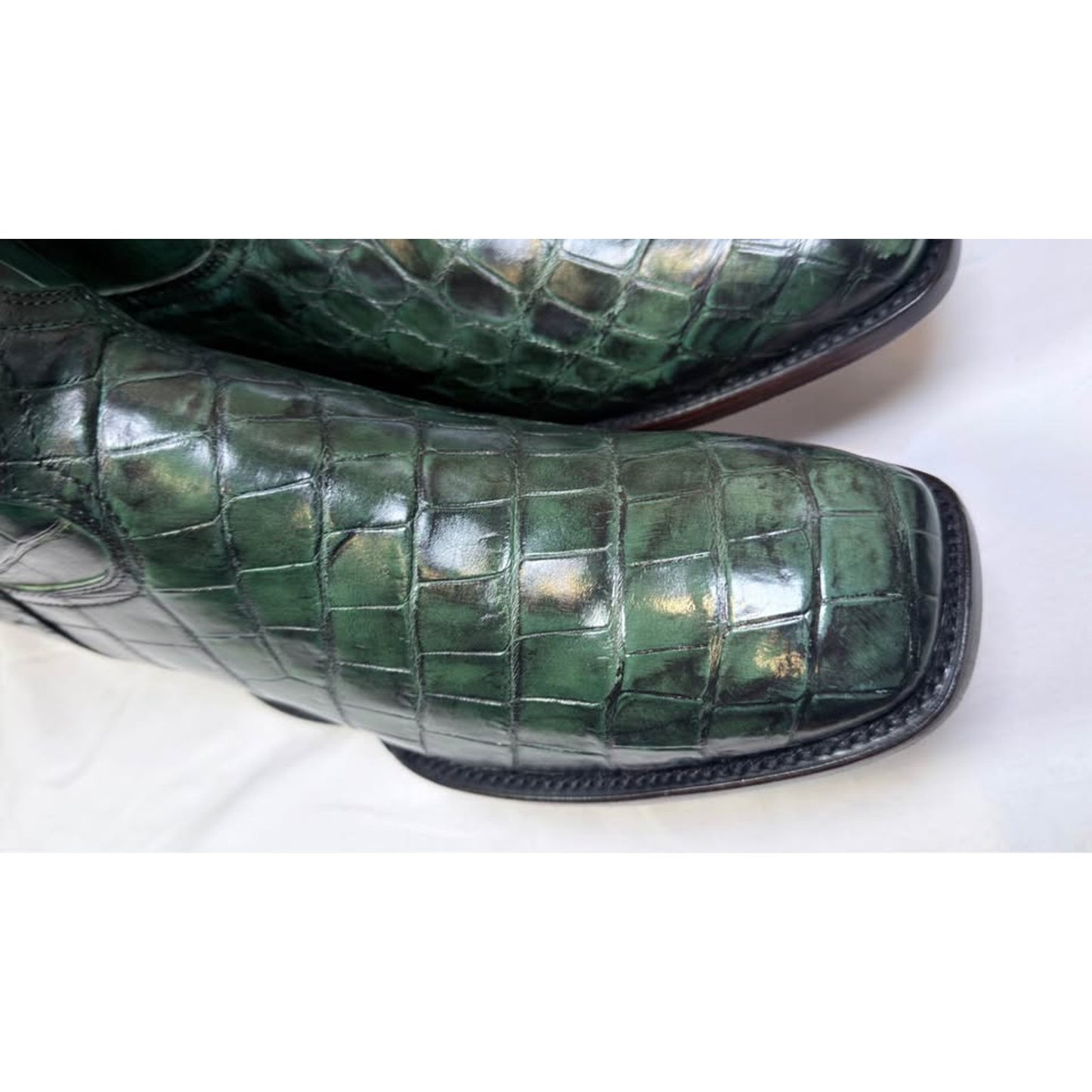 Handmade Full Crocodile Boot Set – Size 11.5D