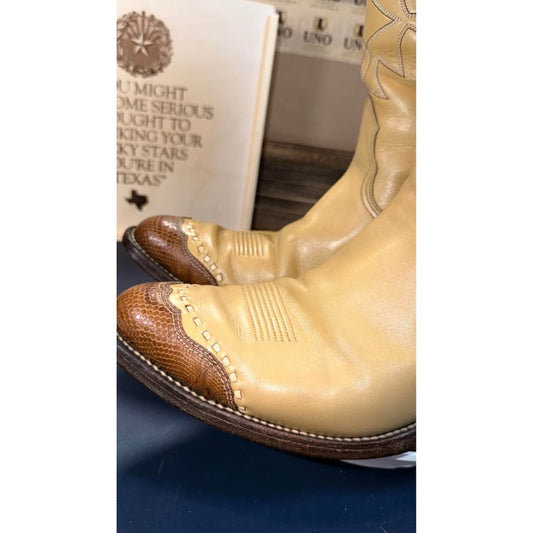 🤠 Vintage Nocona Boots – Lizard Tip – Size 11.5 D | $150| Brought to you by Uno Boots