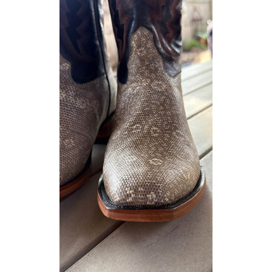 Ring lizard exotic boots -11.5D - Handmade Custom