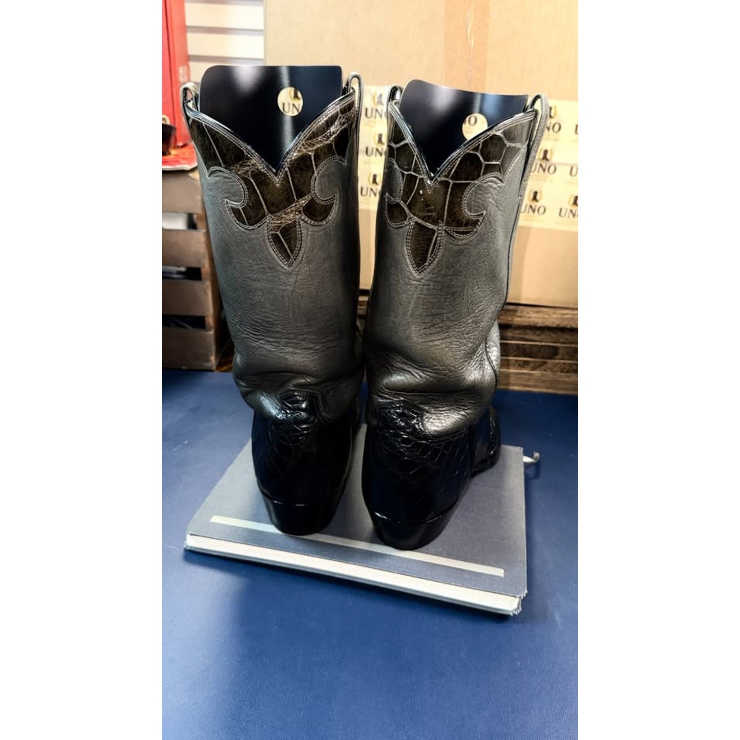 American Alligator Boots - Custom Made - Wheeler - 11.5