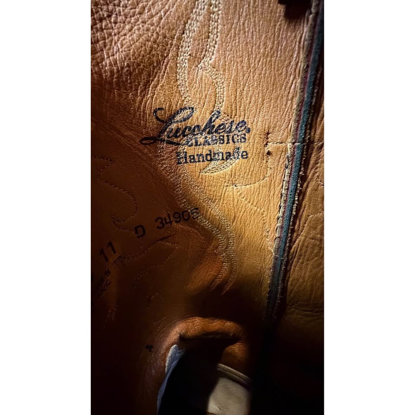 🐊LUCCHESE CLASSICS HANDMADE CAIMAN BOOTS — BLACK CHERRY | SIZE 11 D