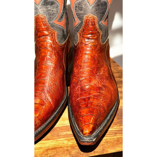 Ostrich Leg Handmade Boots - NEW-11D