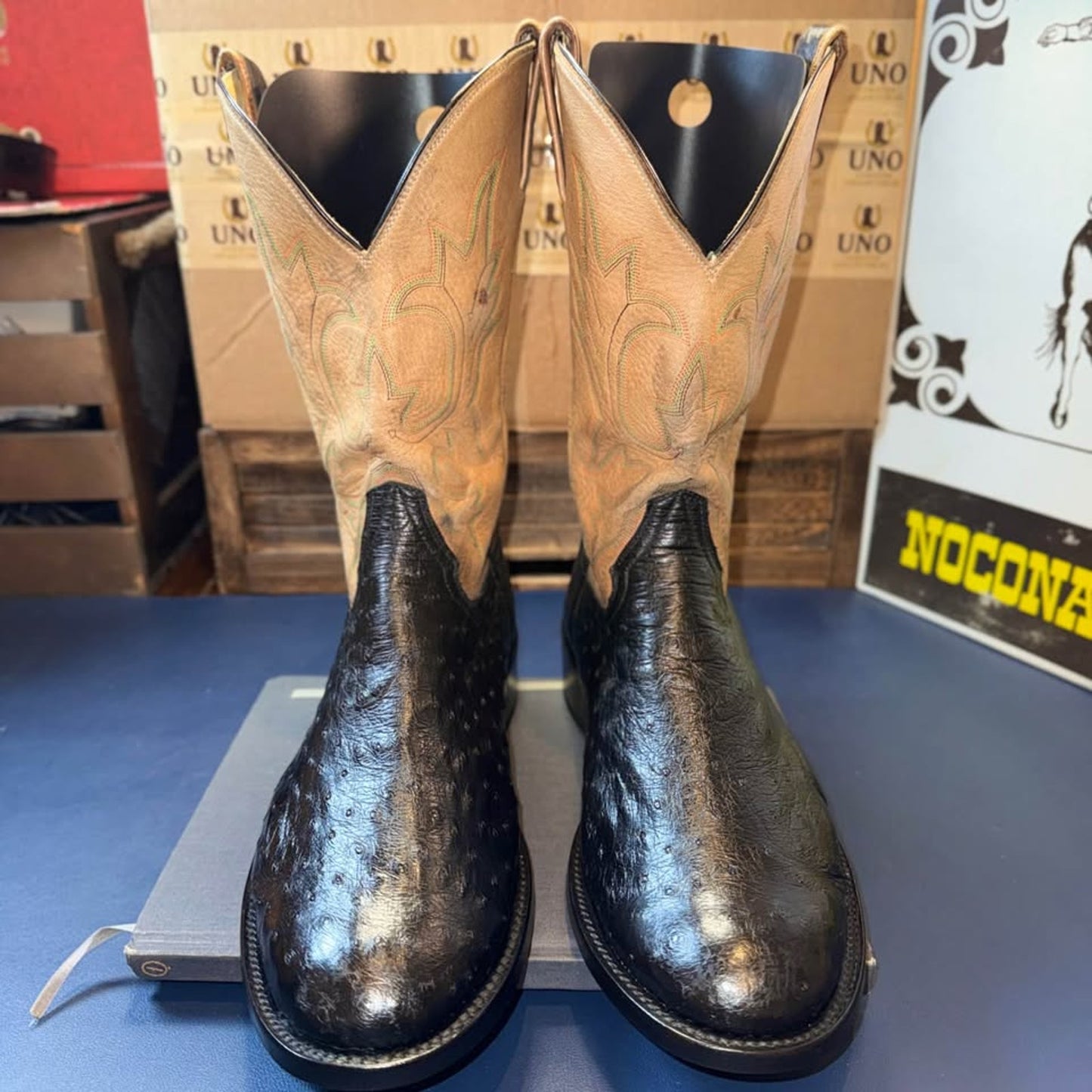 Ostrich Boots - handmade boots in El Paso- 11.5