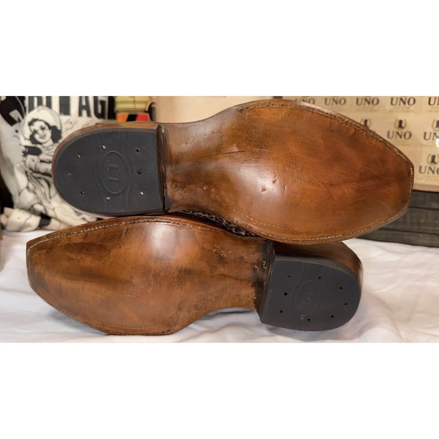 NEW Exotic Safari Elephant Boots size 12D- One of a kind shafts - Handmade in El Paso - $875