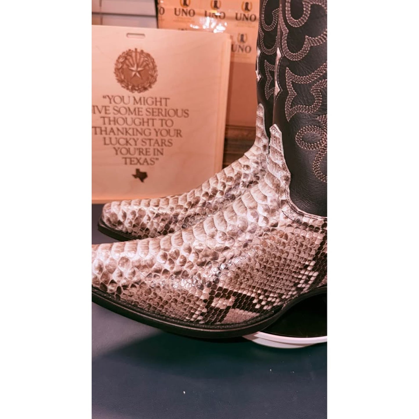 Genuine Python Western Boots - NEW- 10.5D