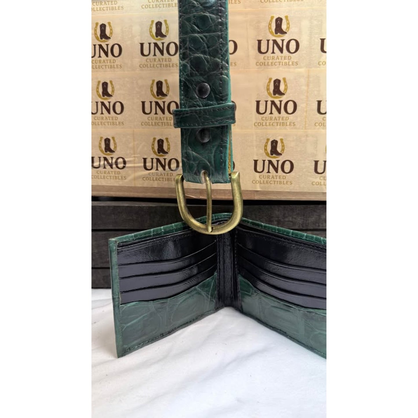 Handmade Full Crocodile Boot Set – Size 11.5D