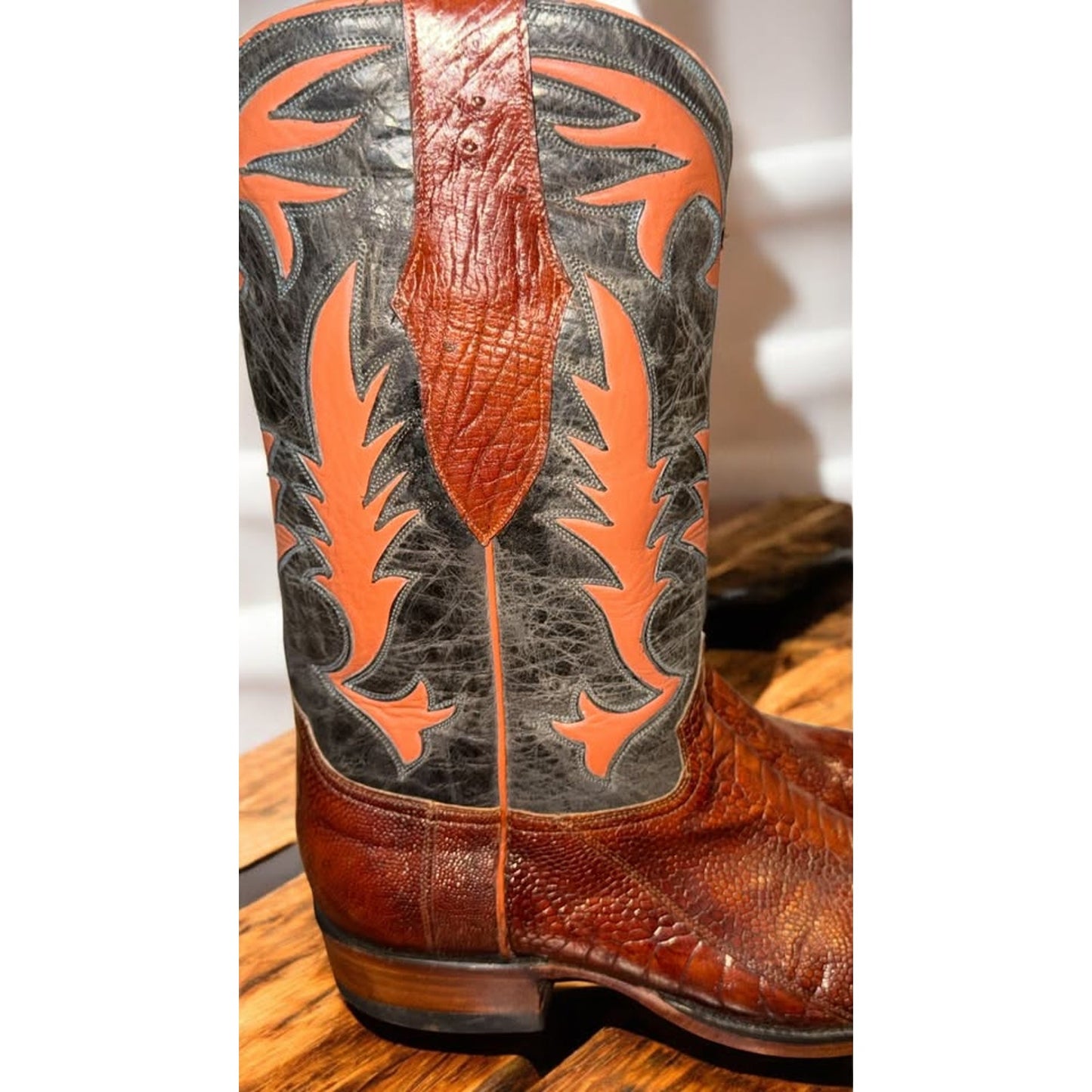 Ostrich Leg Handmade Boots - NEW-11D