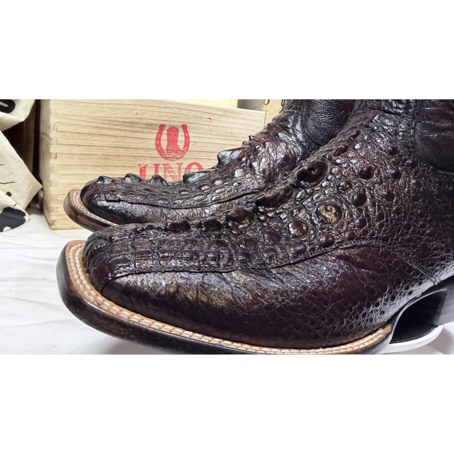 Black Jack Snapping Turtle Boots 11.5D – Black Cherry, Square Toe