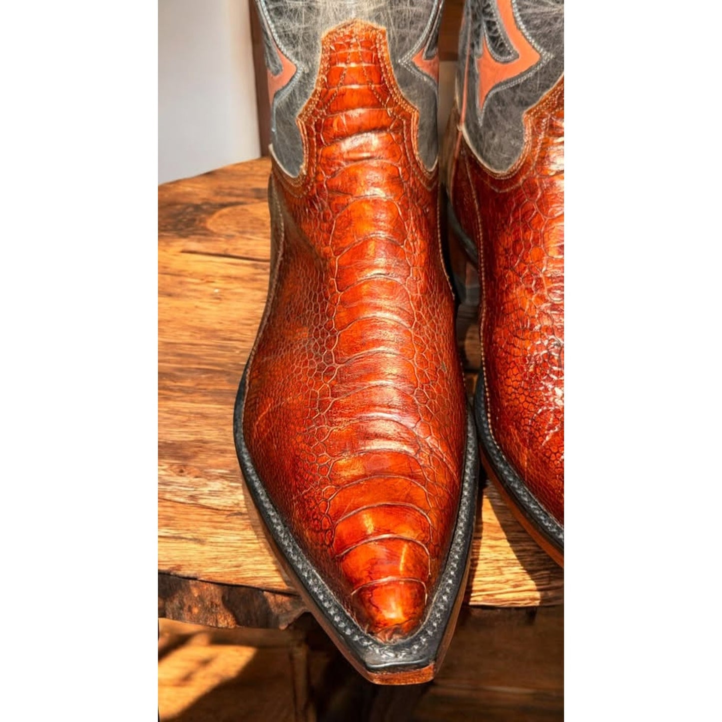 Ostrich Leg Handmade Boots - NEW-11D