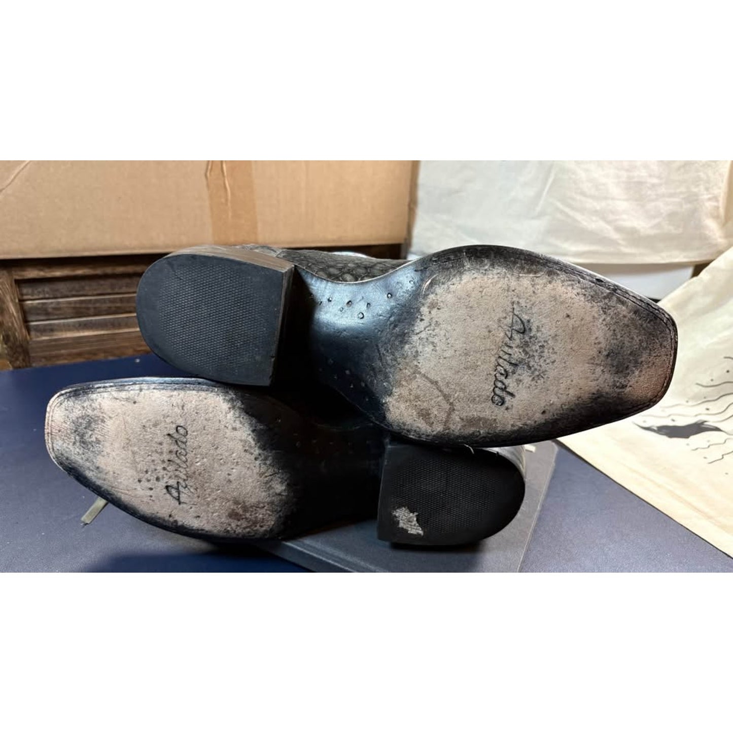 Sueded Gator Belly Boots  - 10D