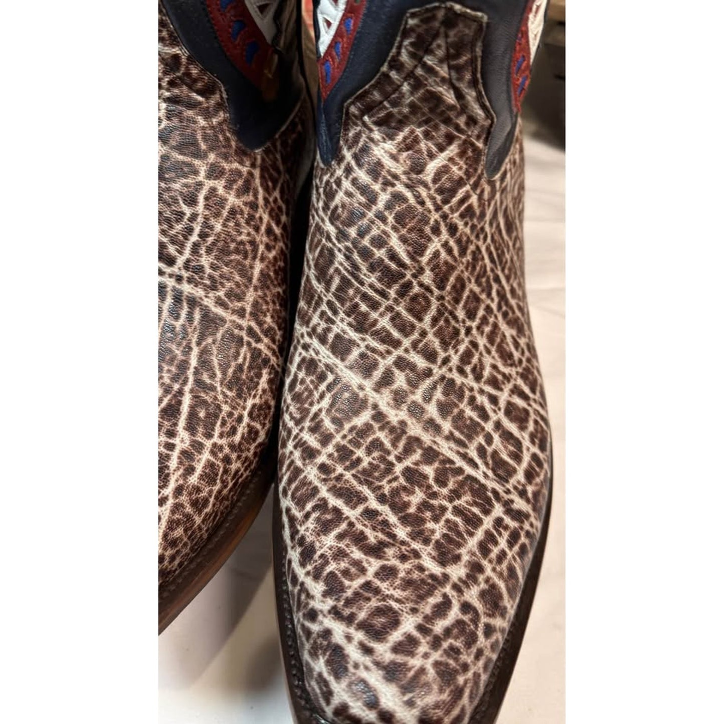 NEW Exotic Safari Elephant Boots size 12D- One of a kind shafts - Handmade in El Paso - $875