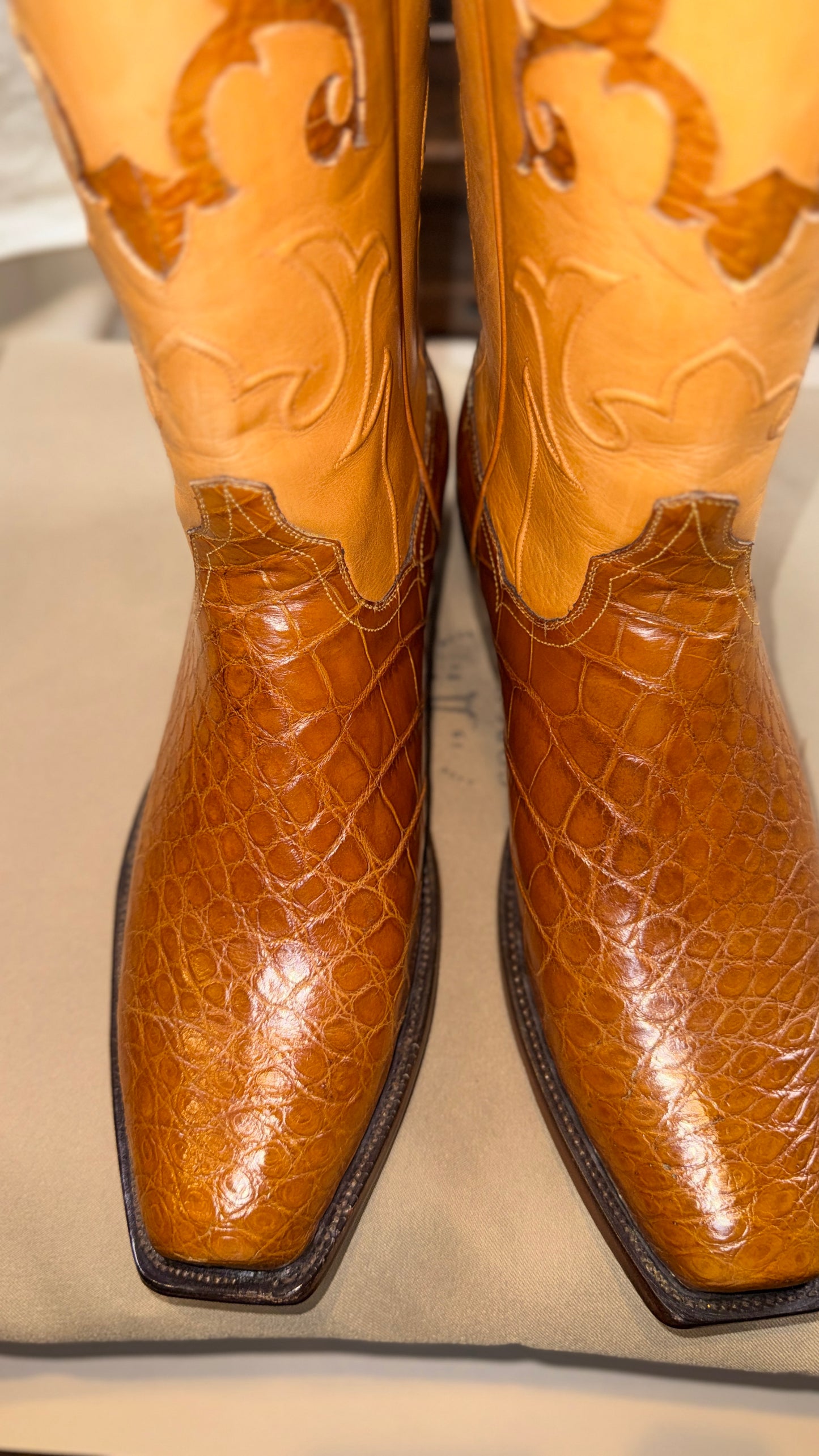 Handmade Custom American Alligator Boots by Francisco Mendoza-11.5