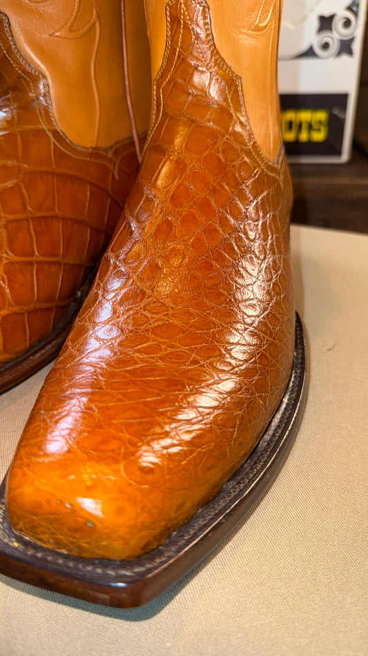 Handmade Custom American Alligator Boots by Francisco Mendoza-11.5