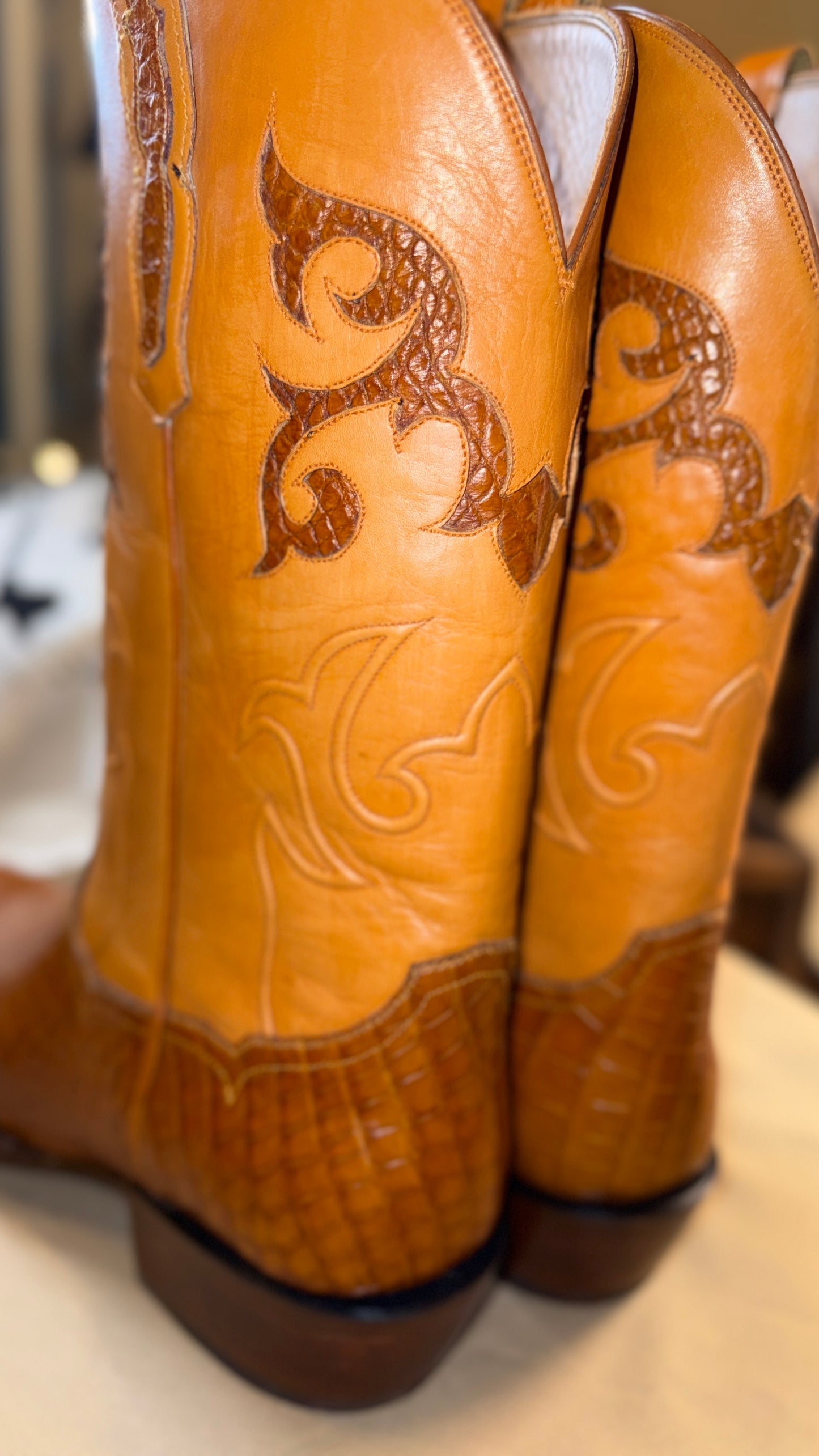 Handmade Custom American Alligator Boots by Francisco Mendoza-11.5