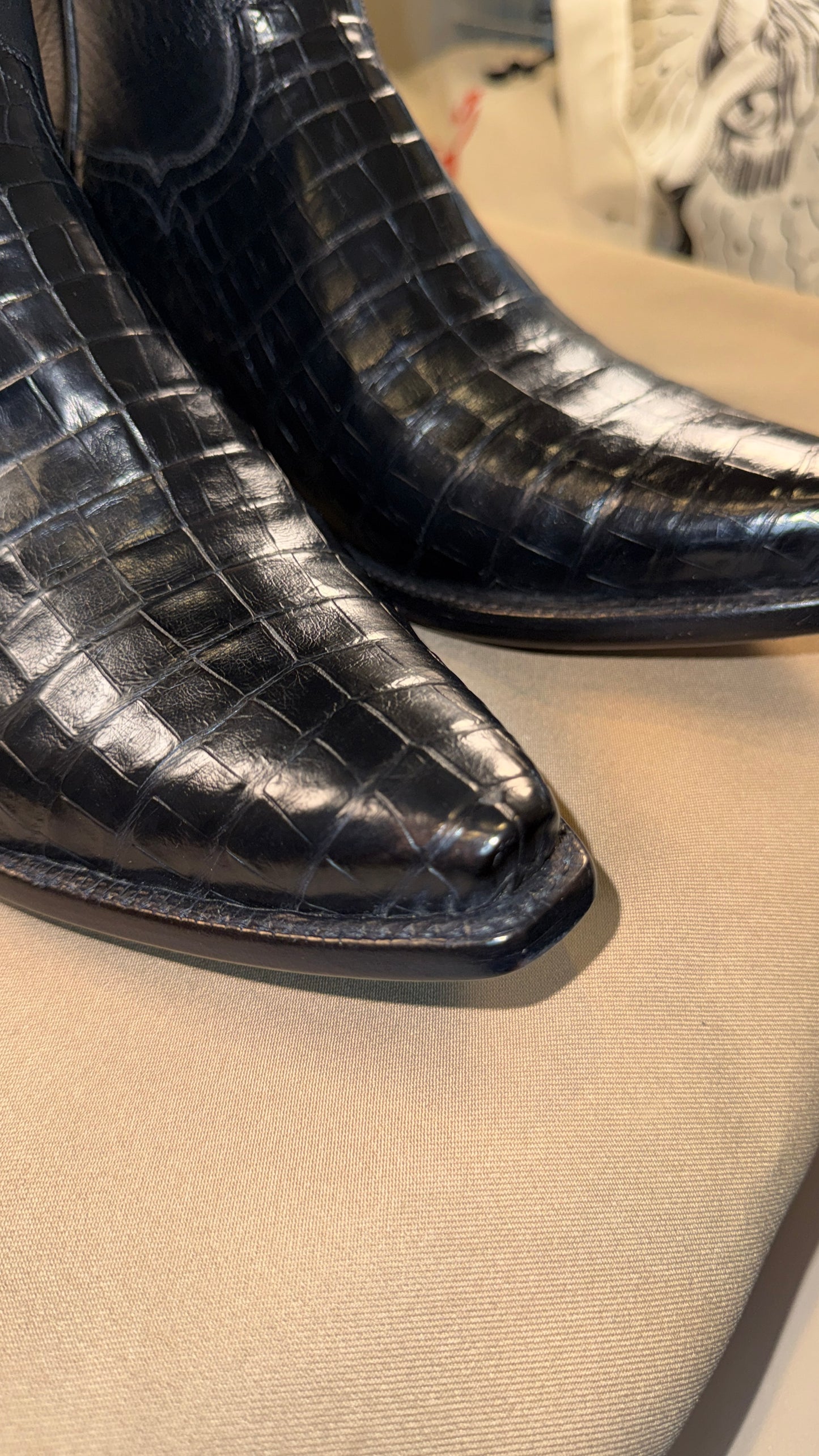 NEW-Handmade Custom Caiman Boots by Francisco Mendoza-11.5