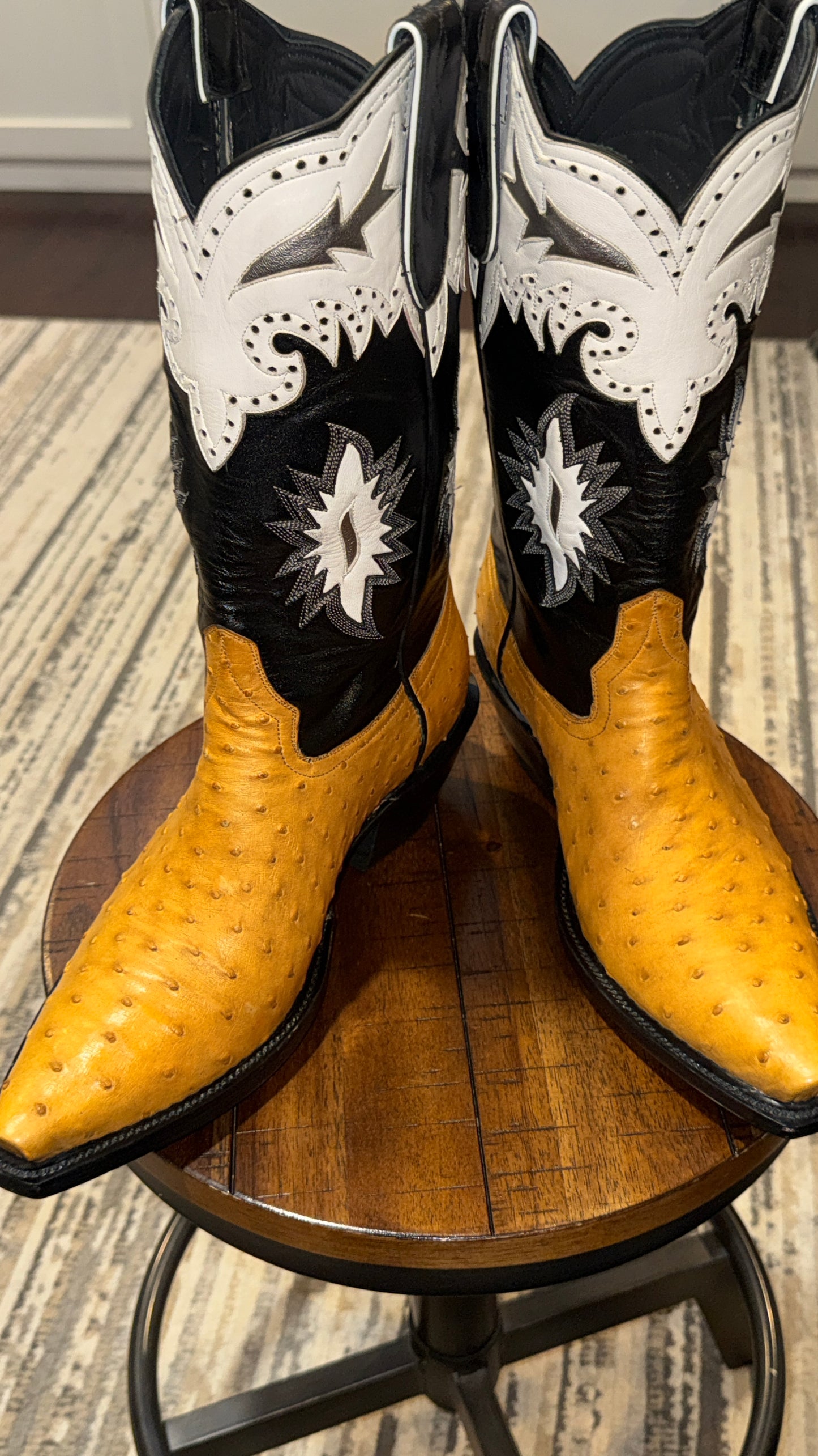 NEW-Handmade Ostrich Boots - 10.5
