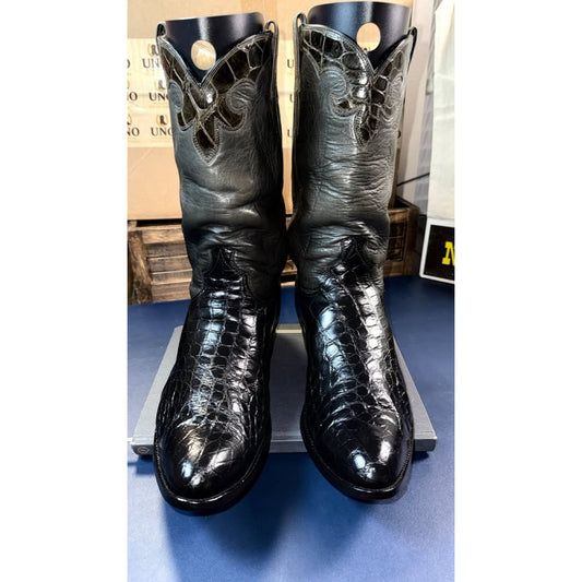 American Alligator Boots - Custom Made - Wheeler - 11.5