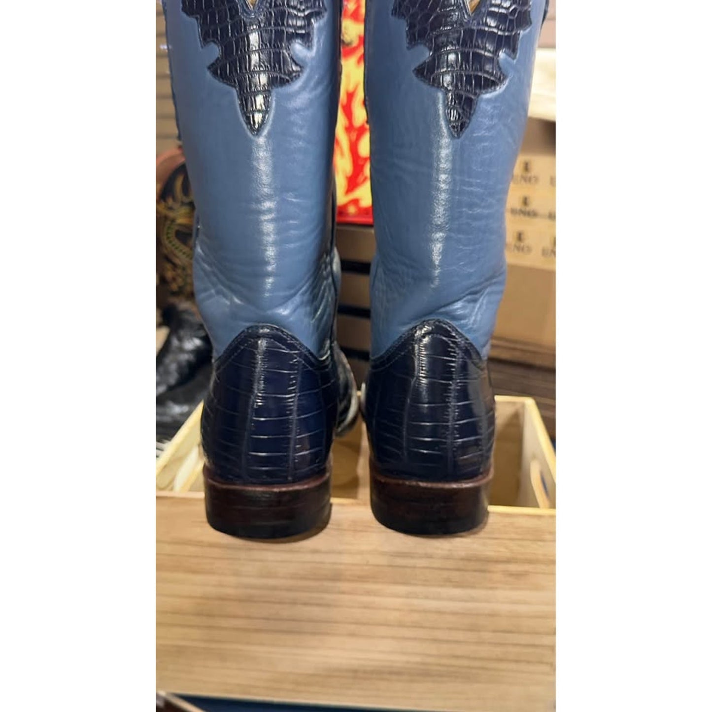 Collector-Grade Custom Handmade Nile Crocodile Boots – Size 11.5