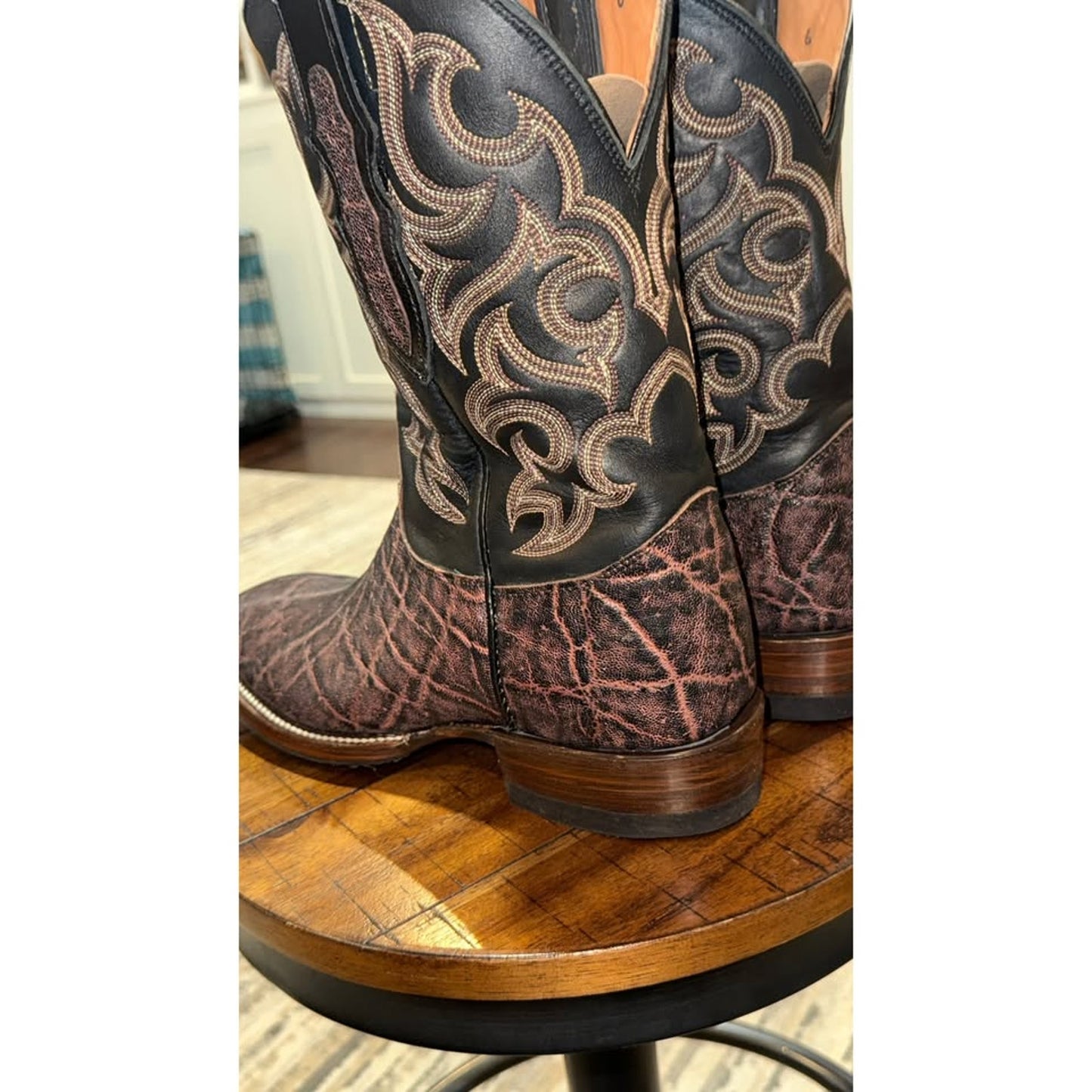 Exotic Safari Elephant Boots- Handmade - 10.5