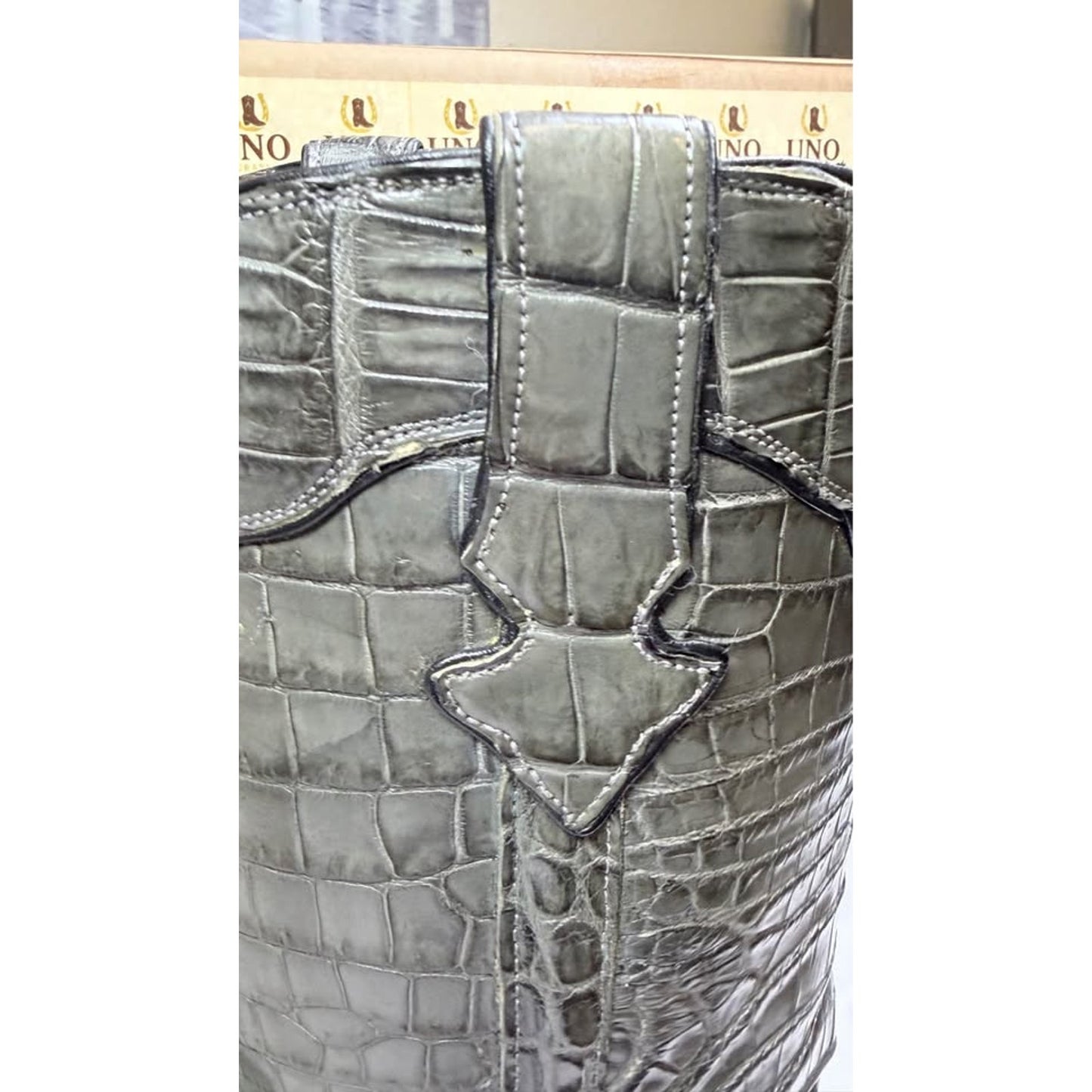 Genuine Crocodile Boots — Charcoal Grey — Handmade El Paso, TX — Size 11.5 D