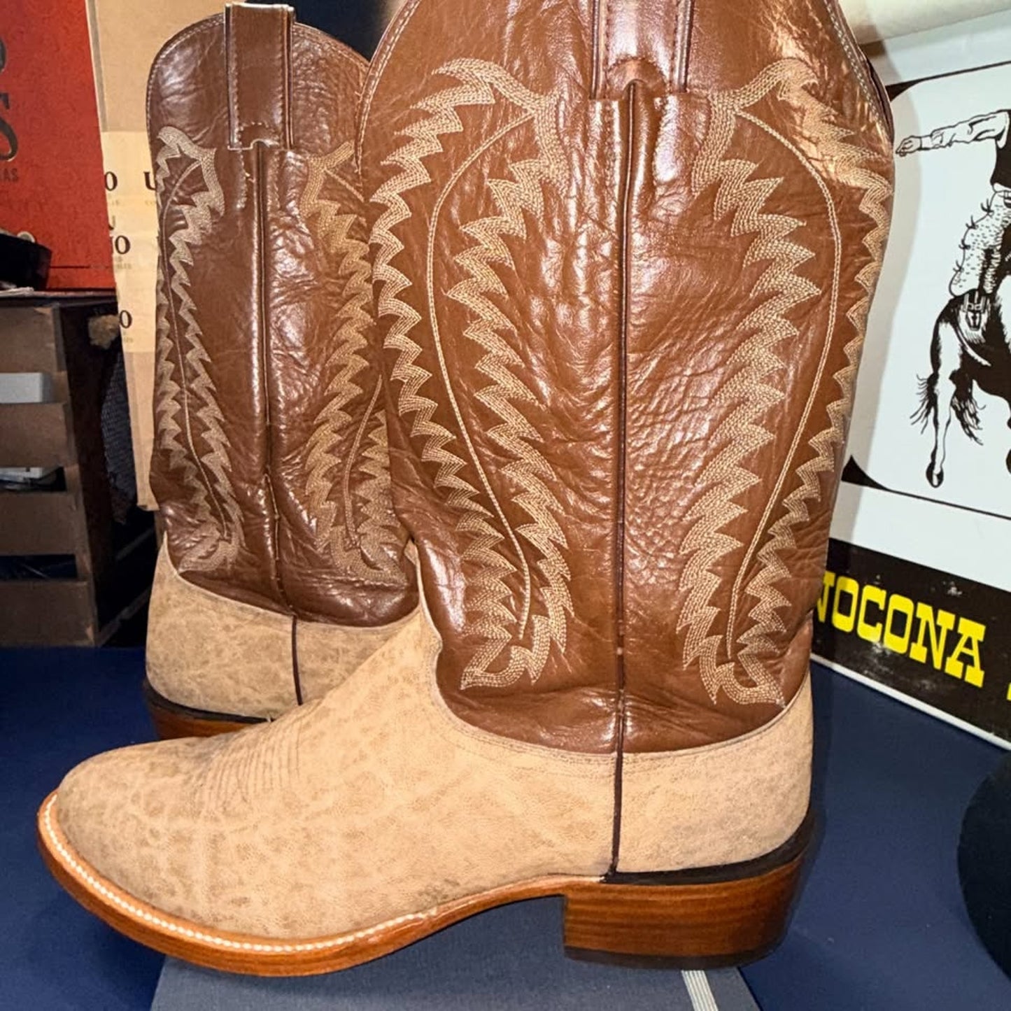 Vintage Justin Elephant Boots in 12