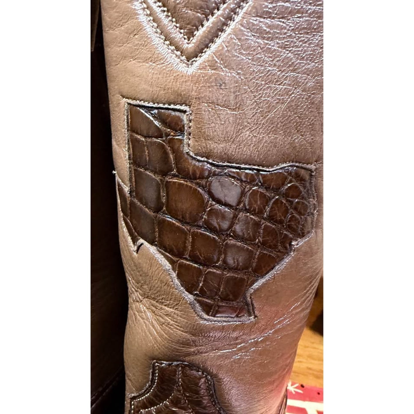 🐊CUSTOM HANDMADE AMERICAN ALLIGATOR BELLY BOOTS — CHOCOLATE BROWN | SIZE 11.5