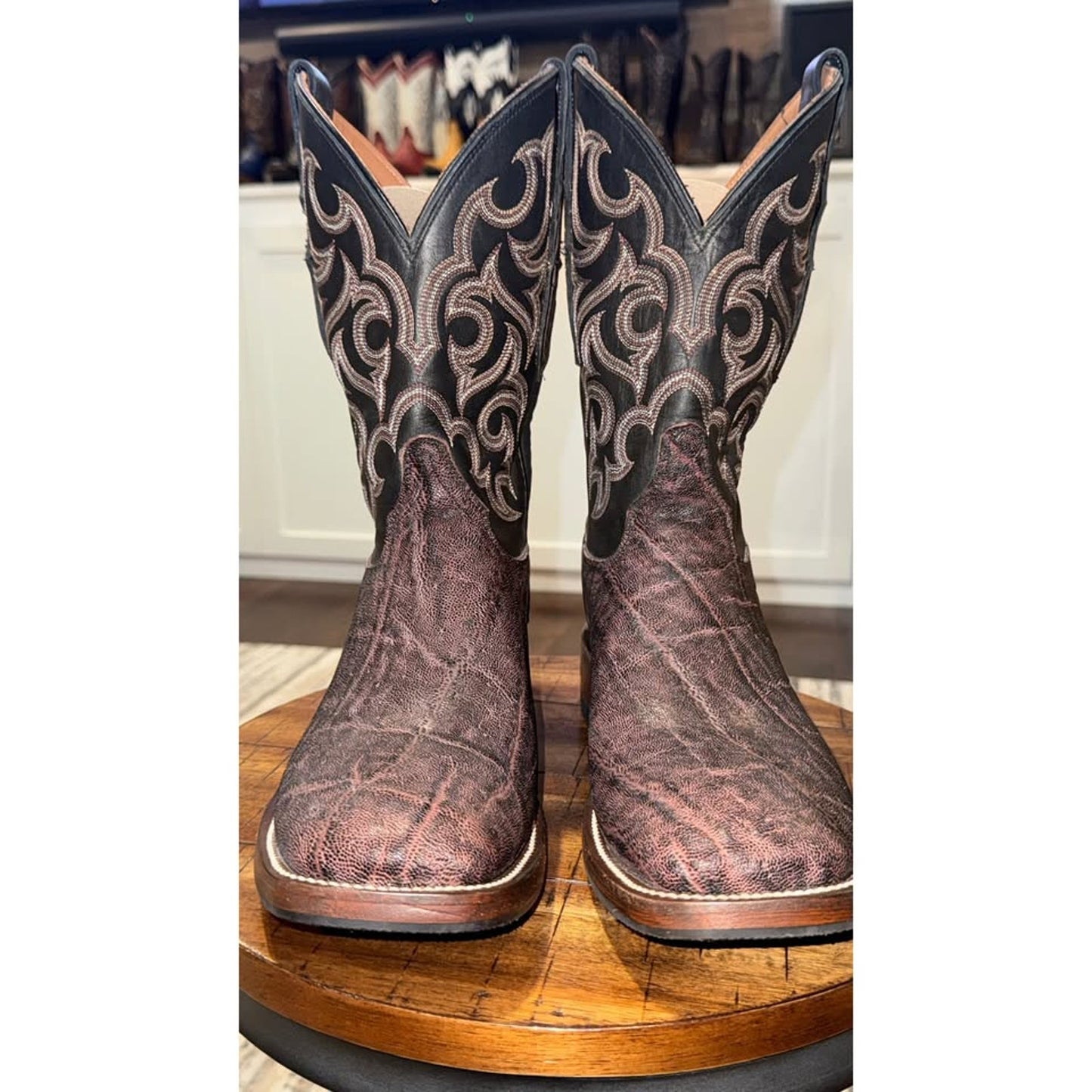 Exotic Safari Elephant Boots- Handmade - 10.5