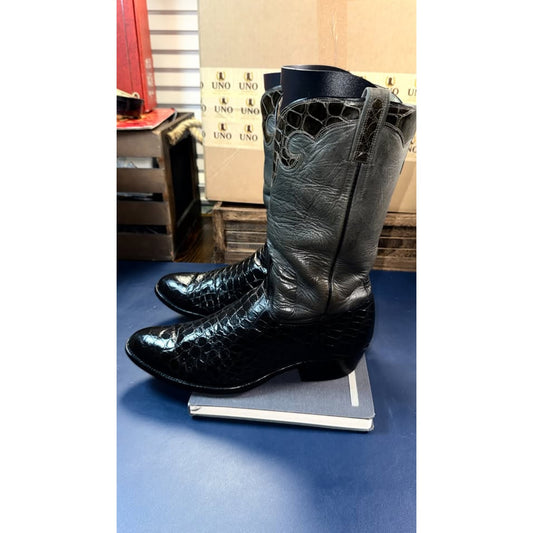 American Alligator Boots - Custom Made - Wheeler - 11.5