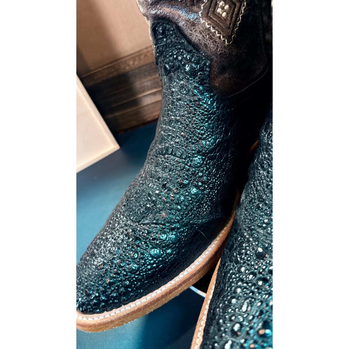 🐸 African Bullfrog Exotic Western Boots - 12
