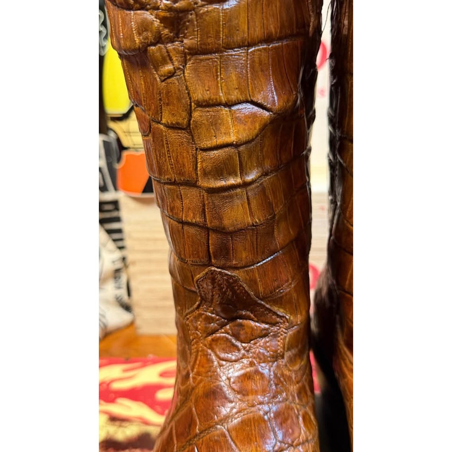 🐊 CUSTOM HANDMADE FULL ALLIGATOR WESTERN BOOTS — SIZE 10 / 10.5D
