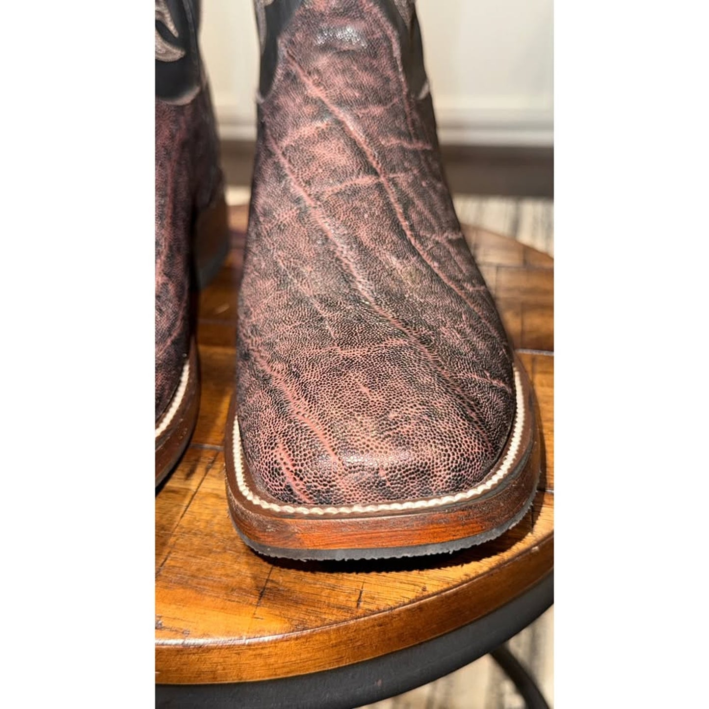 Exotic Safari Elephant Boots- Handmade - 10.5