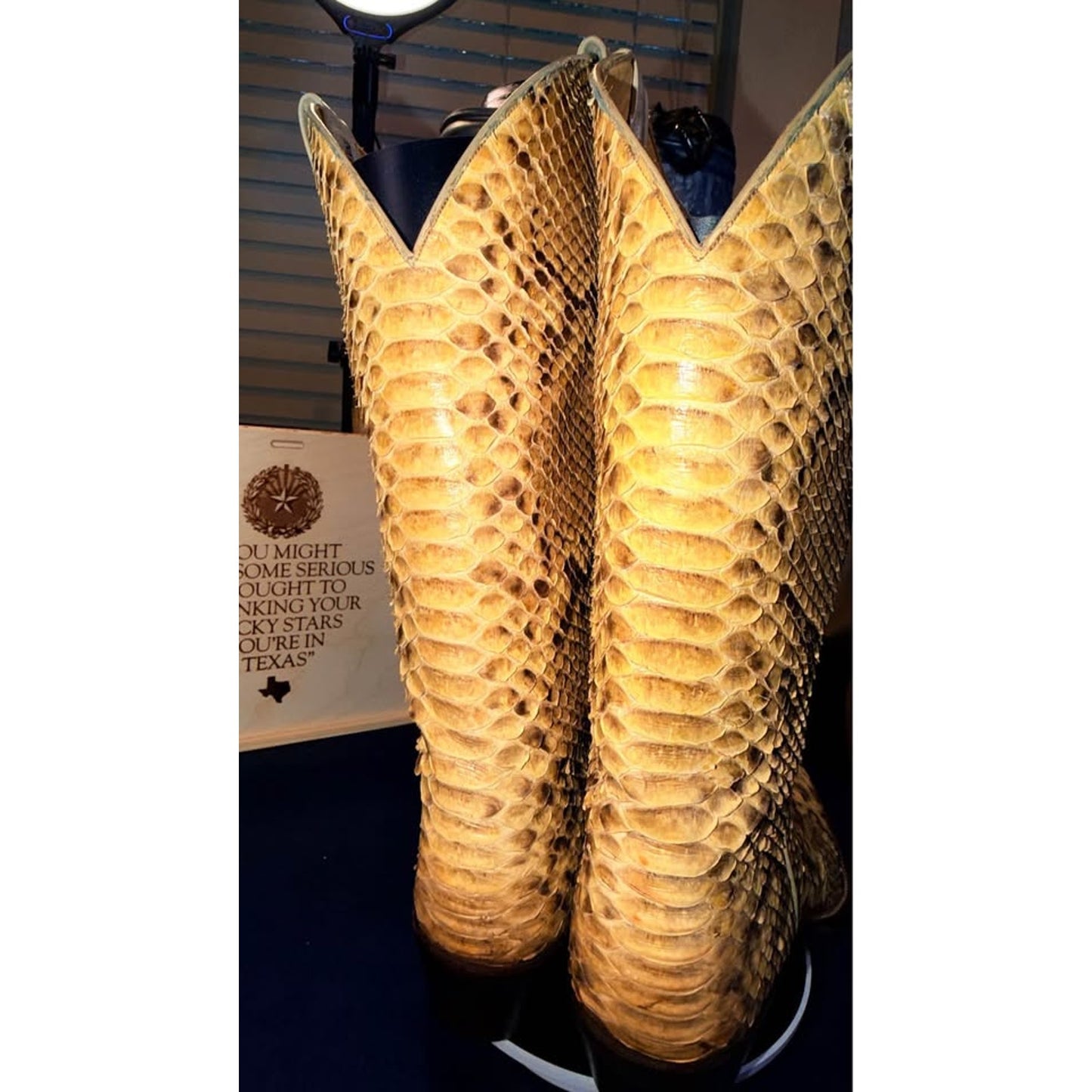 🐍 Mercedes Handmade Full Burmese Python Western Boots – Size 10.5 | Brought to you by Uno Boots
