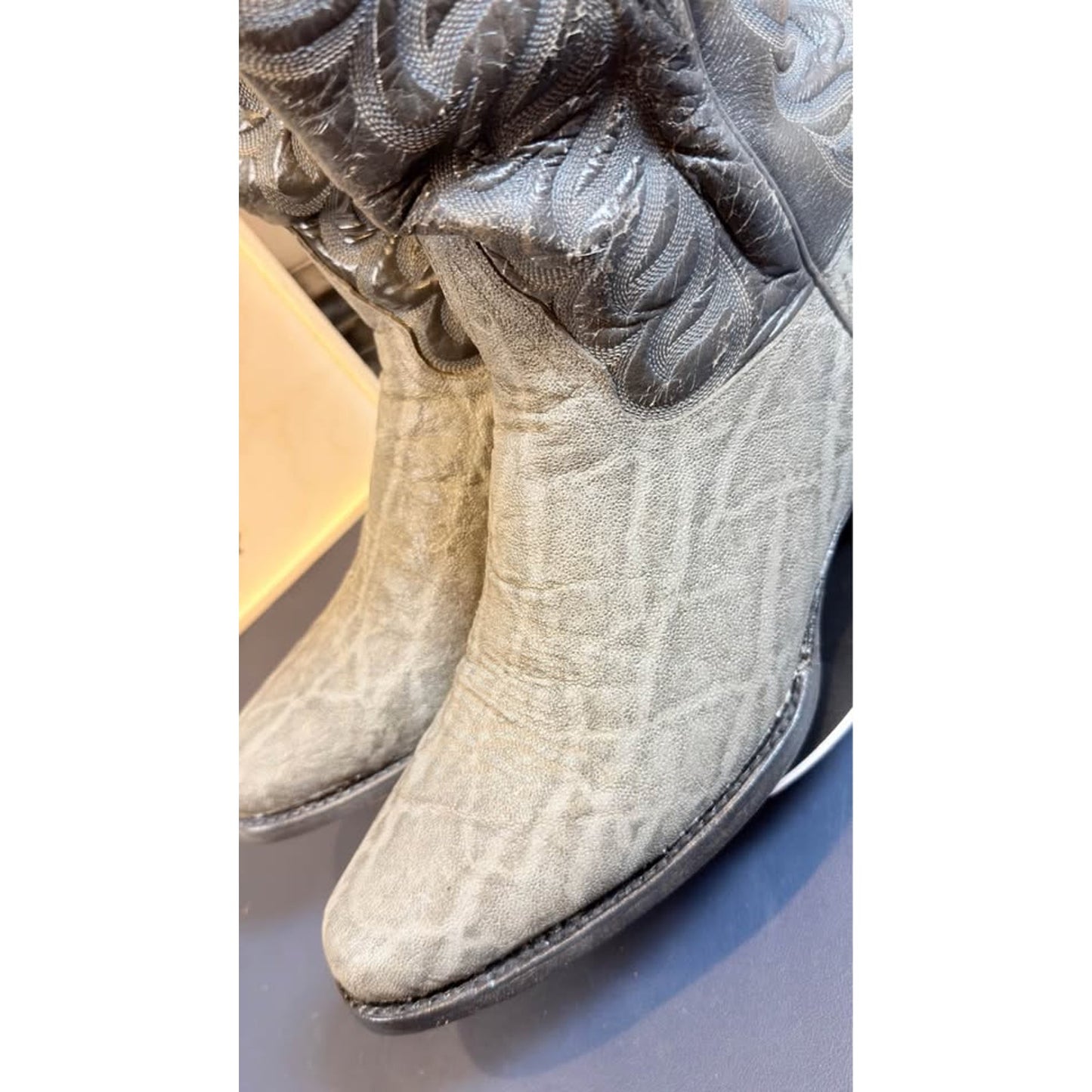 Tony Lama Grey Elephant Boots – Size 12D (Fits 11.5) 🔥