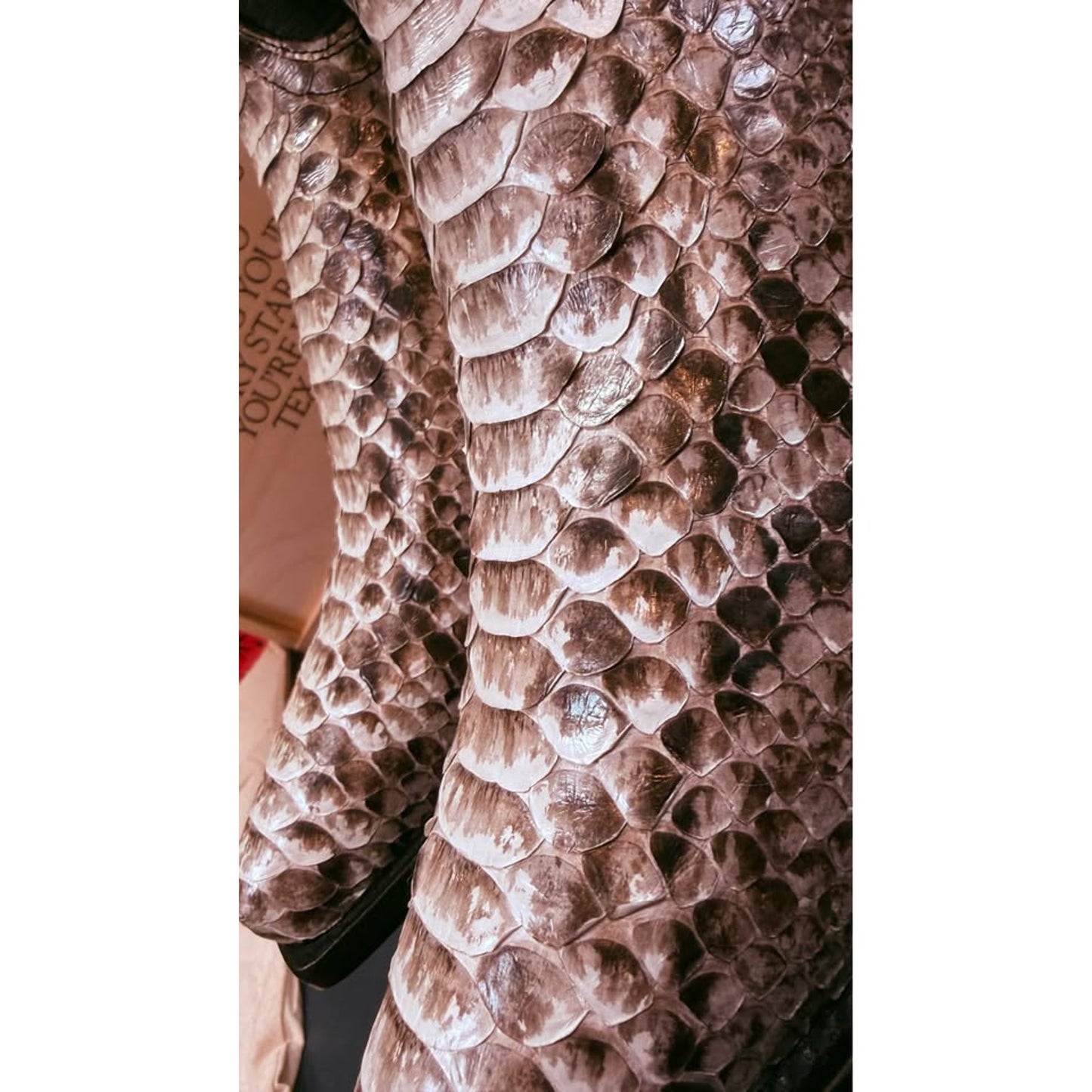 Genuine Python Western Boots - NEW- 10.5D