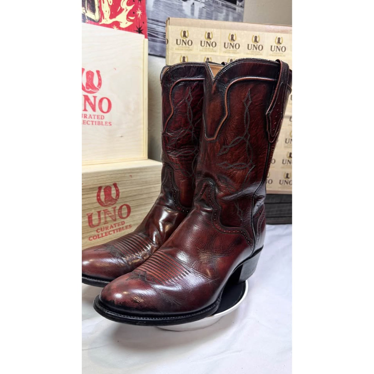 El Dorado Handmade Boots — Oxblood — Size 10 D — Excellent Condition