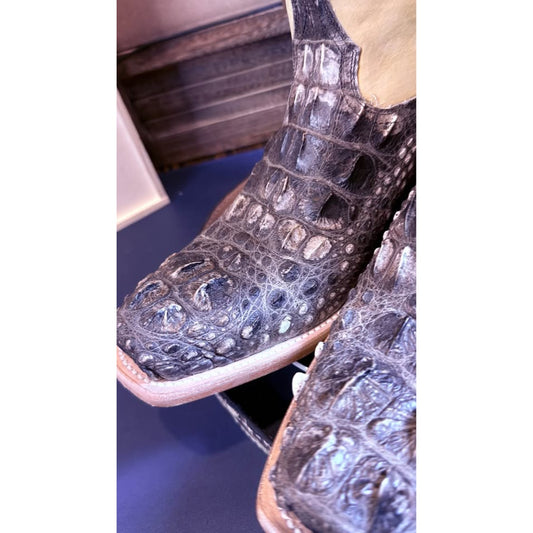 Vaccari Natural Alligator Boots + Matching Belt – 10.5E 🐊