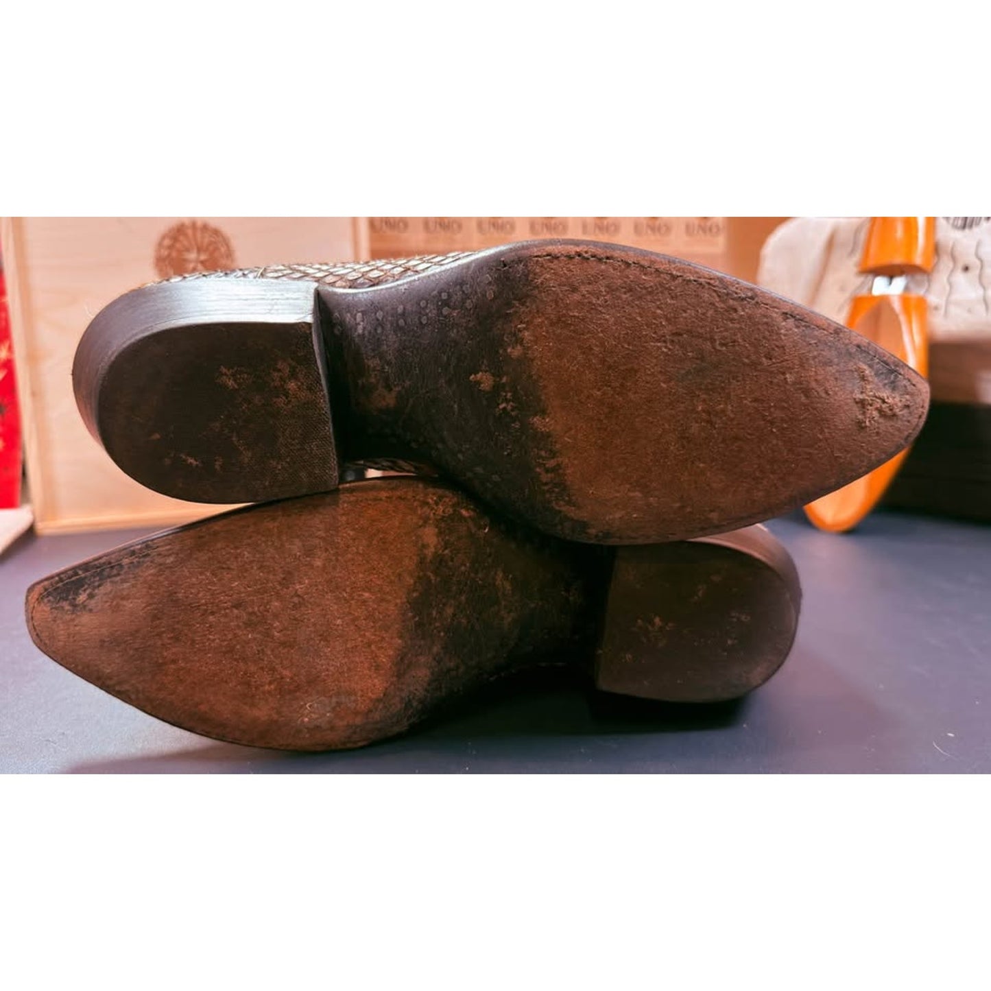 Black Jack Handmade Eastern Diamondback Rattlesnake Western Boots - 10.5D