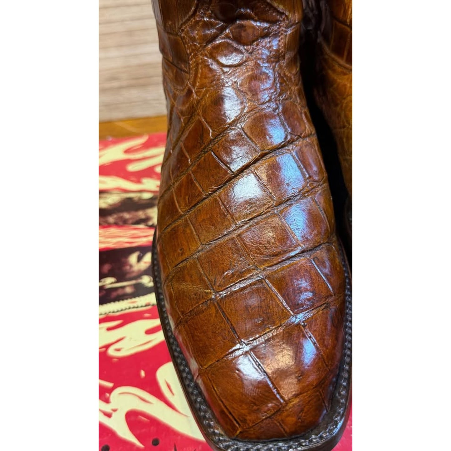 🐊 CUSTOM HANDMADE FULL ALLIGATOR WESTERN BOOTS — SIZE 10 / 10.5D