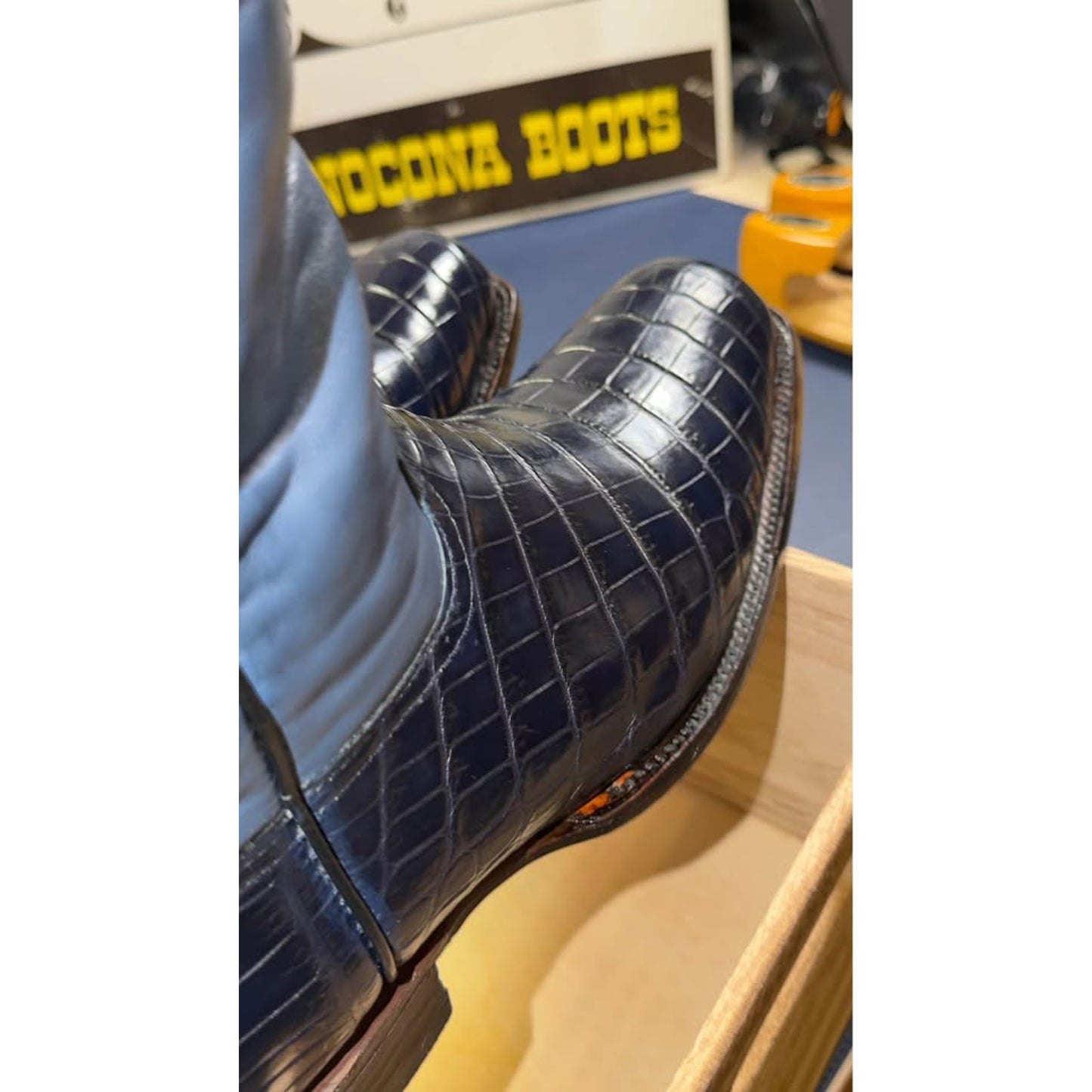 Collector-Grade Custom Handmade Nile Crocodile Boots – Size 11.5