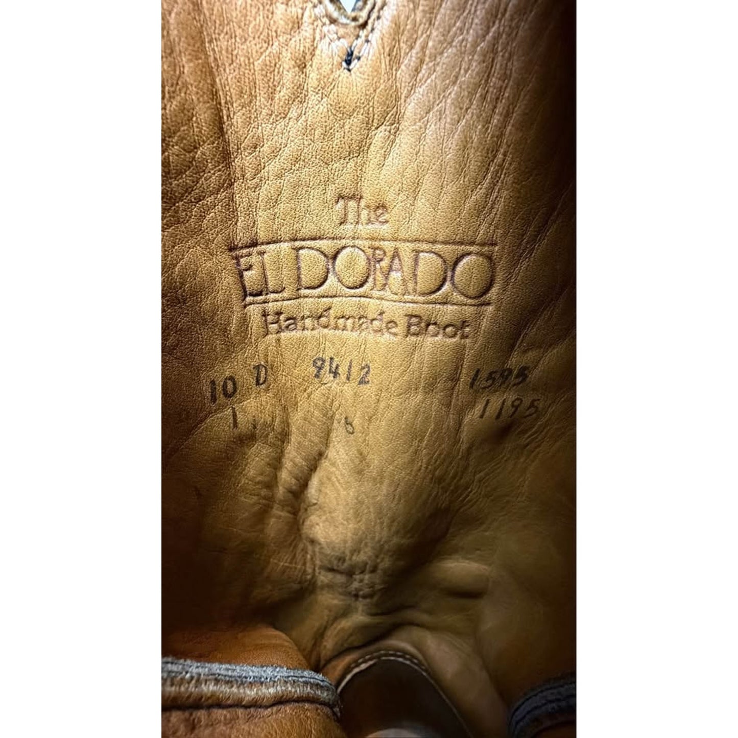 🦛EL DORADO HANDMADE HIPPOPOTAMUS BOOTS — GRAY & BLACK | SIZE 10 D