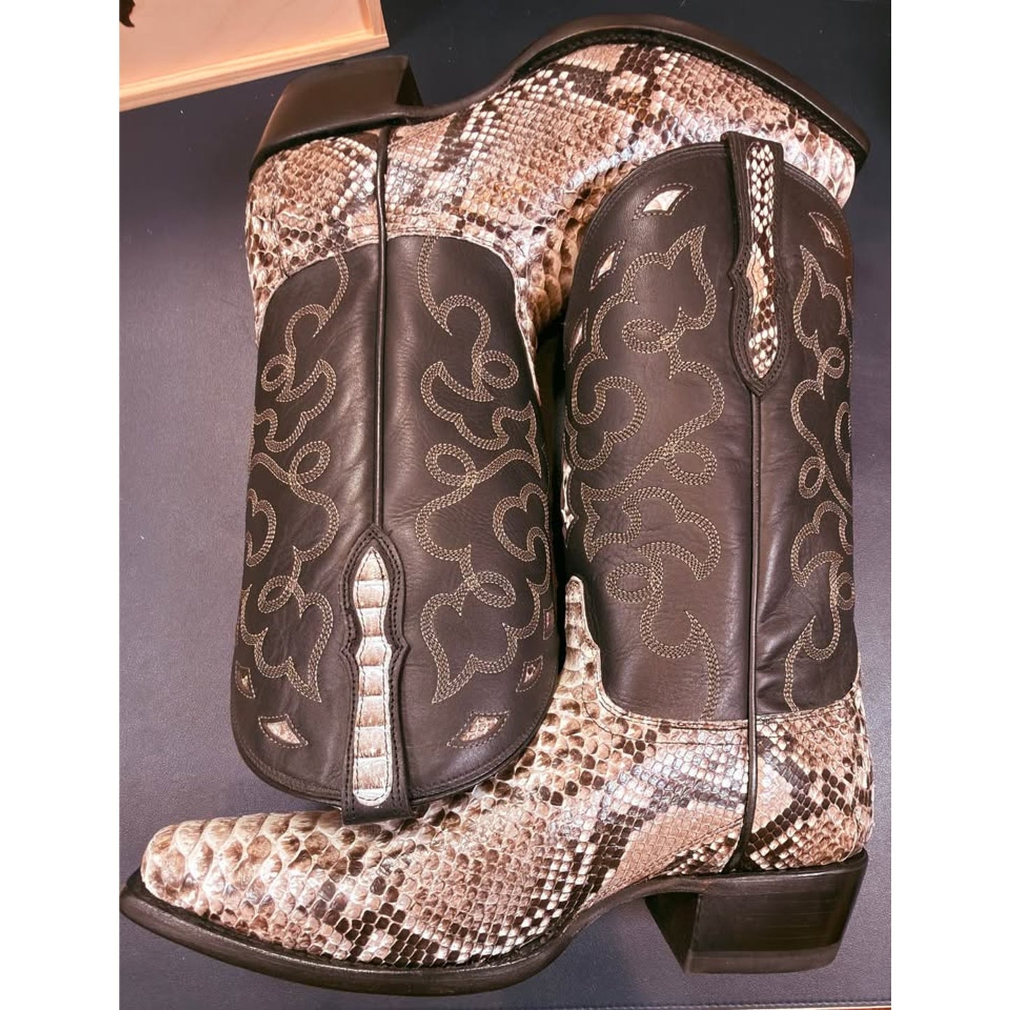 Genuine Python Western Boots - NEW- 10.5D