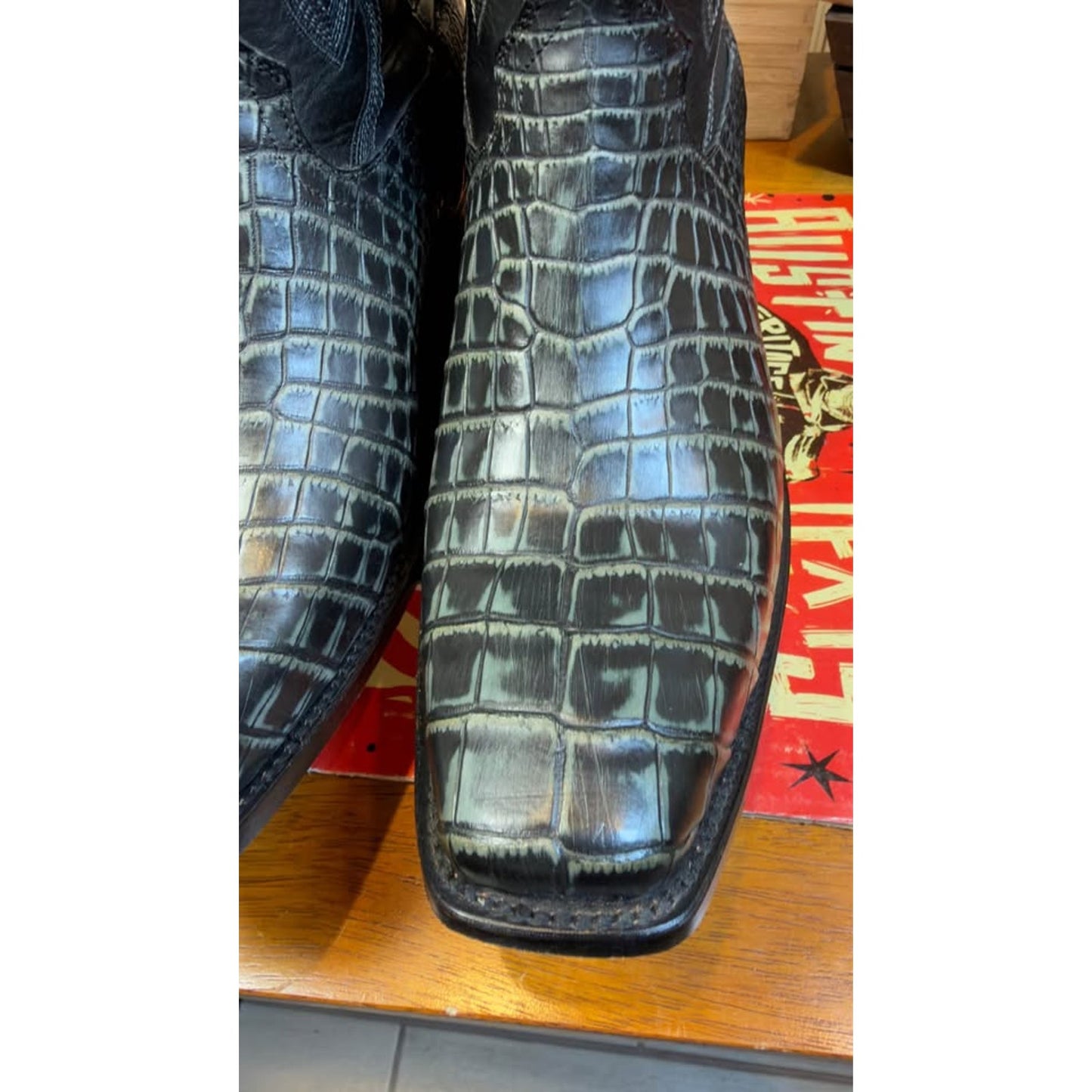 🐊 CODY JAMES GENUINE CAIMAN BELLY WESTERN BOOTS — SIZE 12D