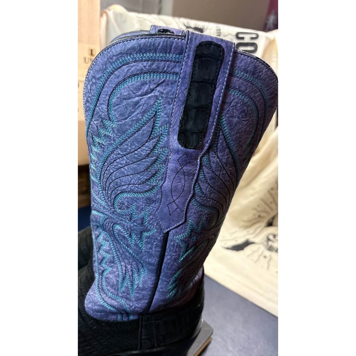 Sueded Gator Belly Boots  - 10D